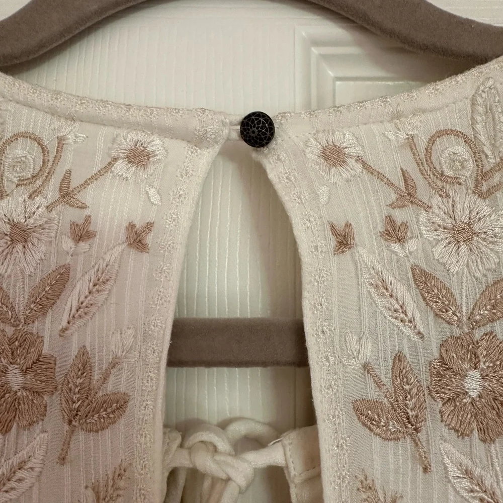 Anthropologie Viveka Embroidered Lace Mini Dress Cottagecore - Picture 11 of 12
